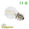 G45 1W E27 Dimmable LED Filament Light with Transparent